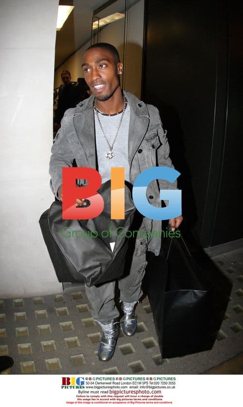 Singer Simon Webbe out shopping in London