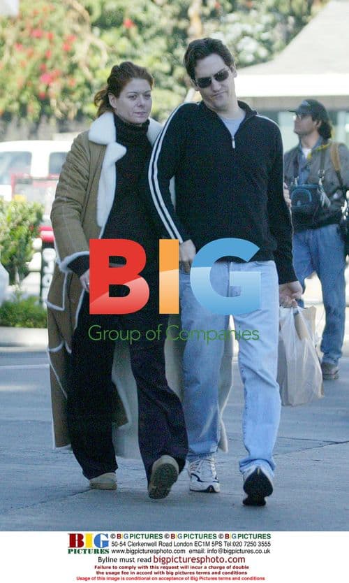 Debra Messing Out Shopping with Husband