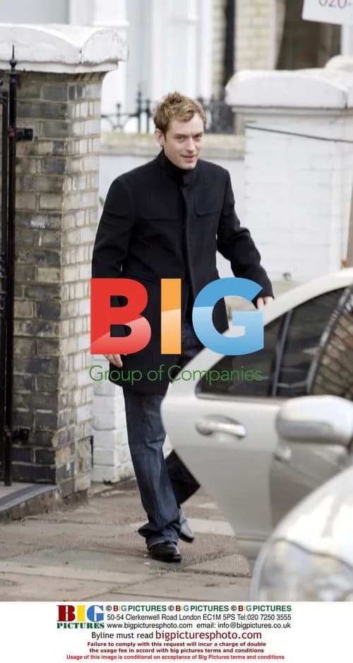 Jude Law Outside His London Home