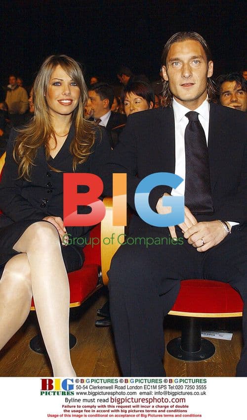 Francesco Totti and Ilary Blasi at Italian Football Gala
