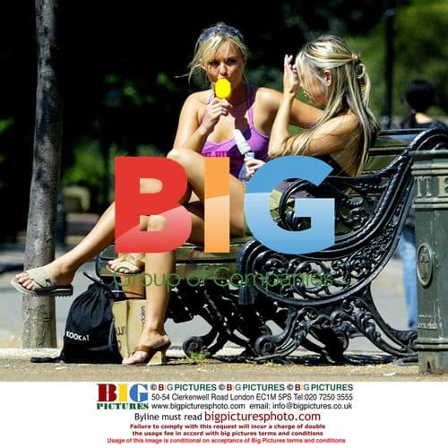 Glamour model Ebony Gilbert and actress Adele Silver in the sun