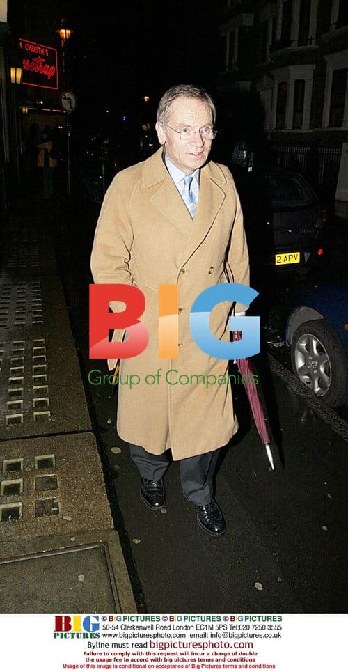 Jeffrey Archer Leaves the Ivy Restaurant in London