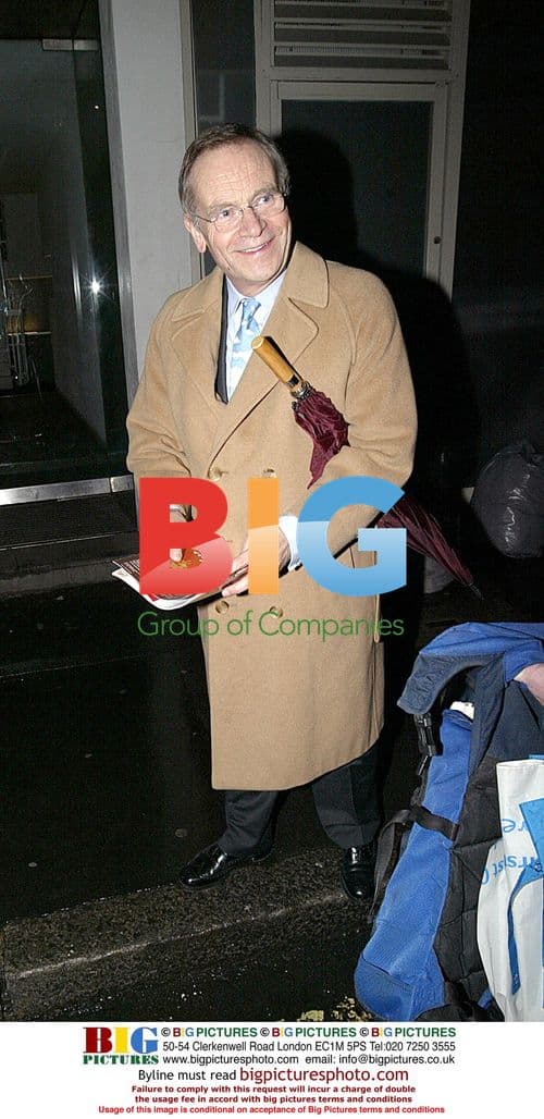 Jeffrey Archer leaving Ivy Restaurant in London