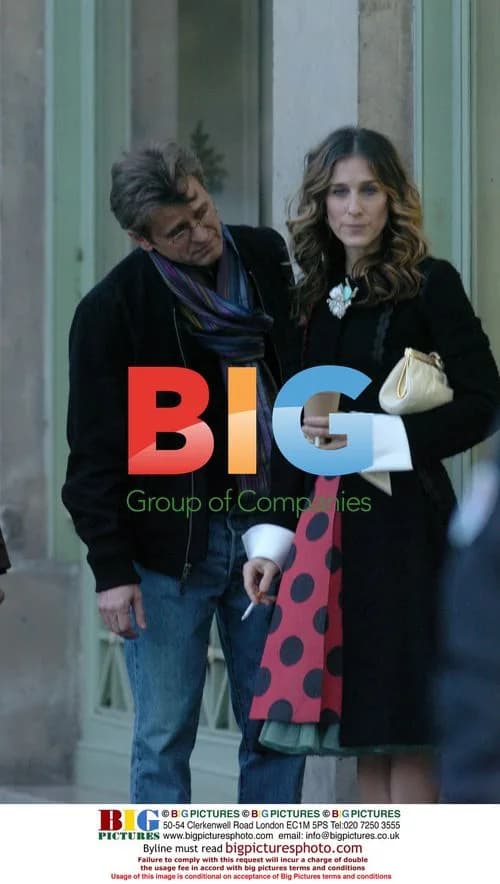 Sarah Jessica Parker and Mikhail Baryshnikov filming in Paris