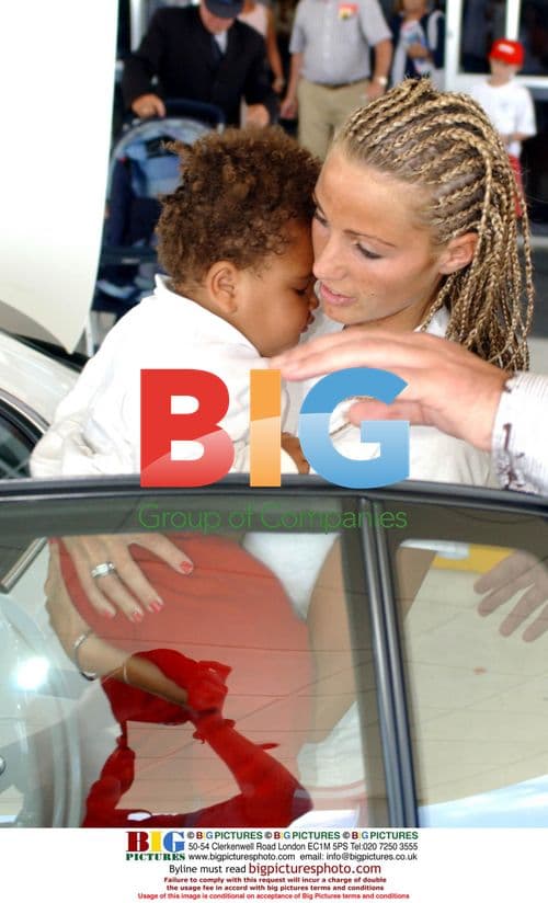 Jordan and son at Australian airport