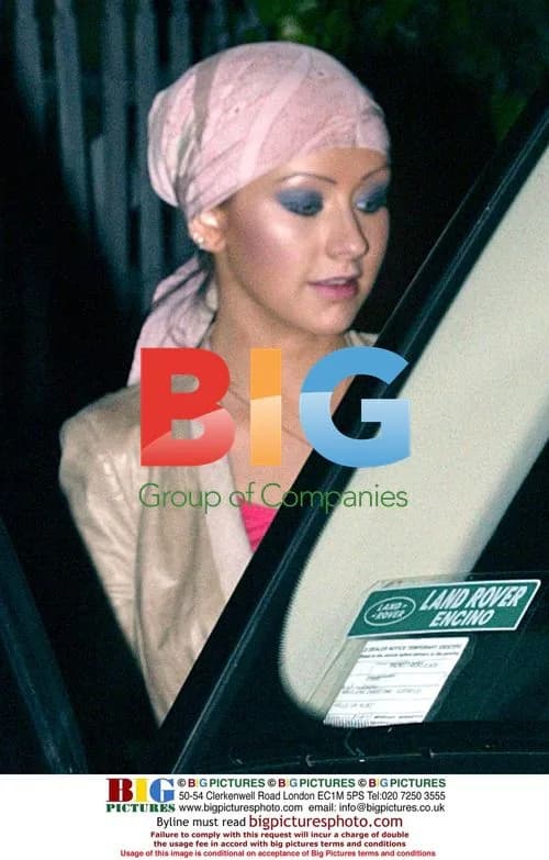 Christina Aguilera leaving the Ivy