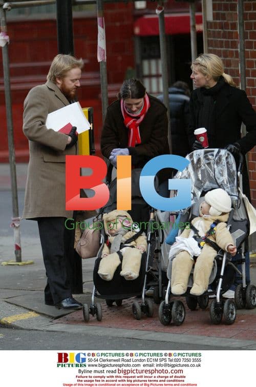 Jools Oliver and Daughters in Teddy Bear Outfits