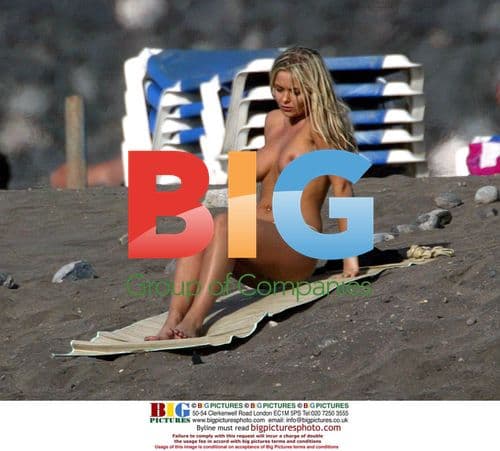 Ebony Sunbathing on Vacation