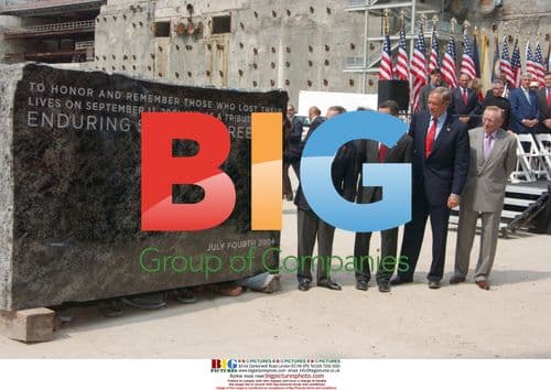 Laying Cornerstone for Freedom Tower