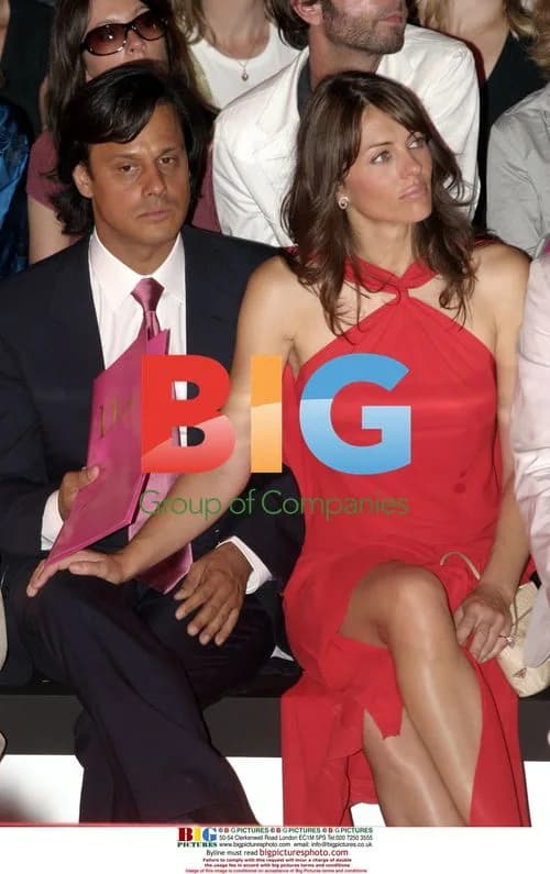Liz Hurley and Arun Nayar at Dior Fashion Show