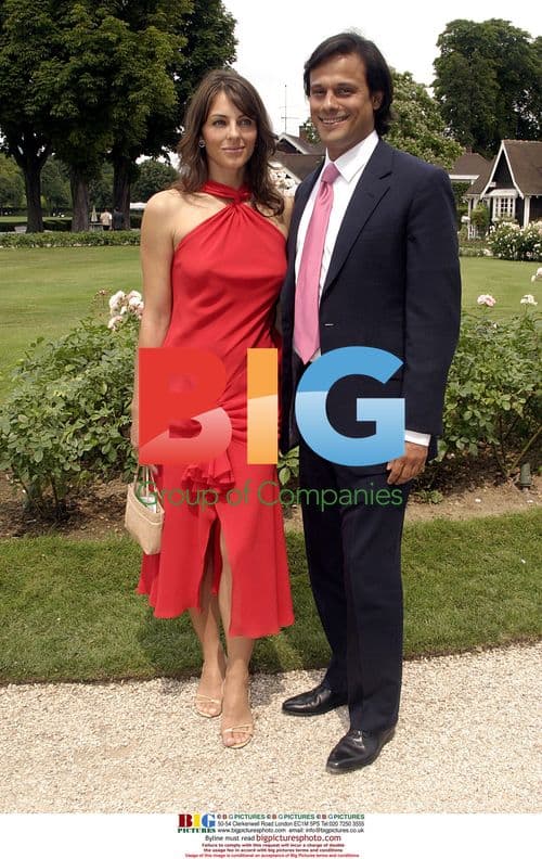 Liz Hurley and Arun Nayar at Dior Fashion Show