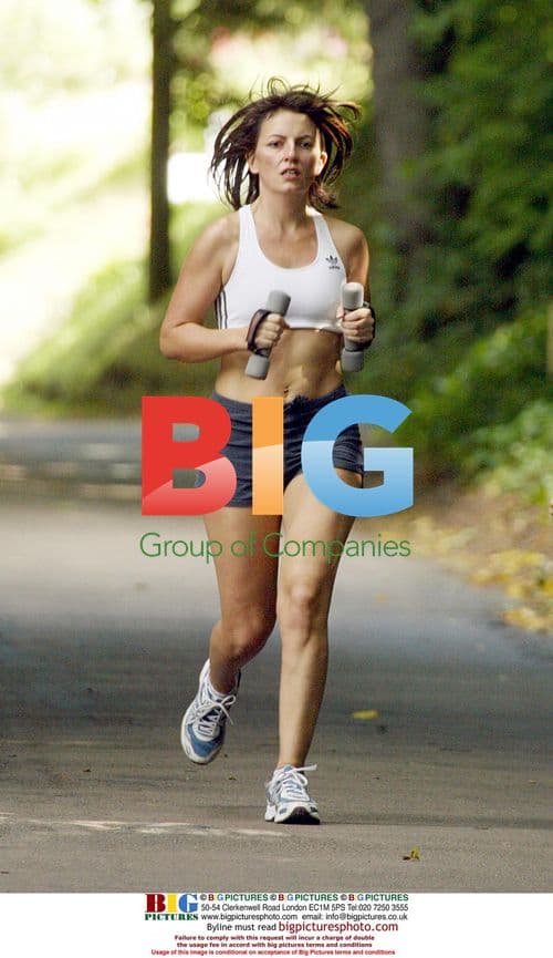 Davina McCall Spotted Jogging