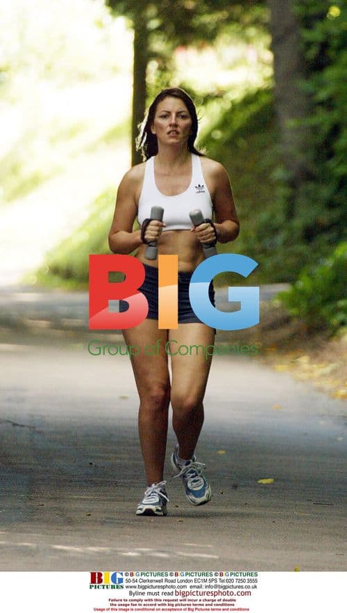 Davina McCall Spotted Jogging