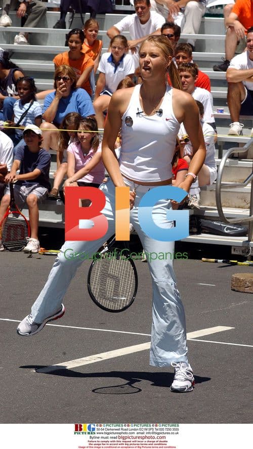 Maria Sharapova Gives Tennis Clinic