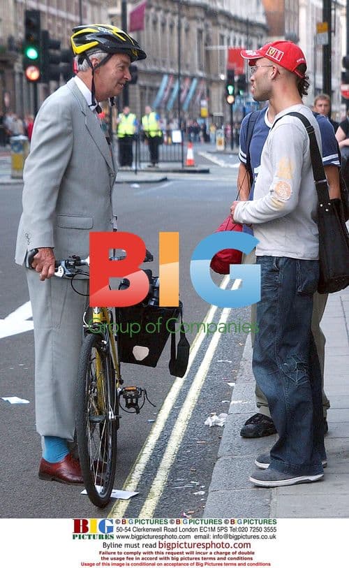 Jon Snow Chained Bicycle Outside Restaurant