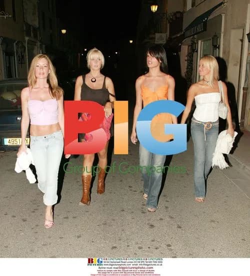 Glamour models night out in London