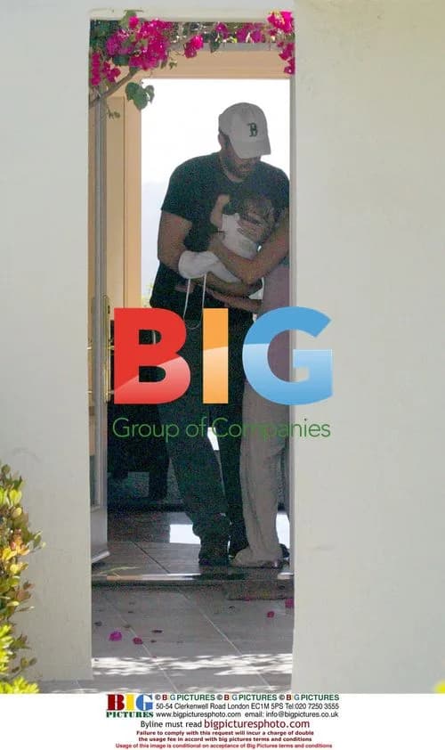 Ben Affleck holding baby in Beverly Hills