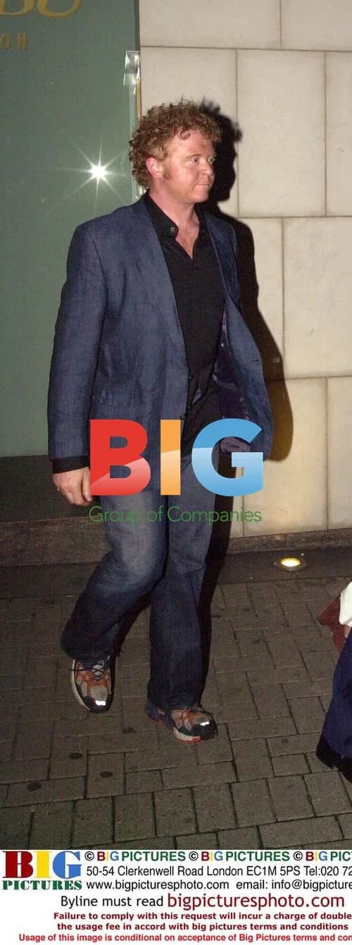 Singer Mick Hucknall at Nobu restaurant, London