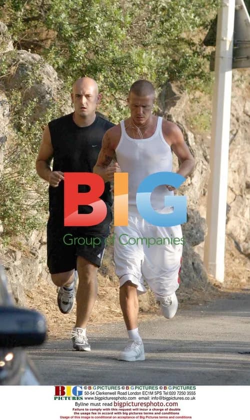 David Beckham Jogging in France