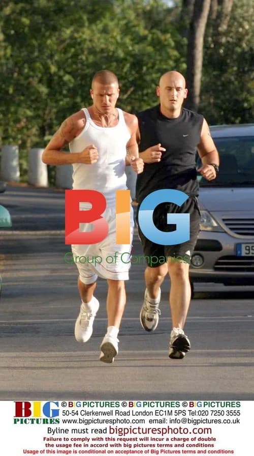David Beckham Jogging in Vinicity, France