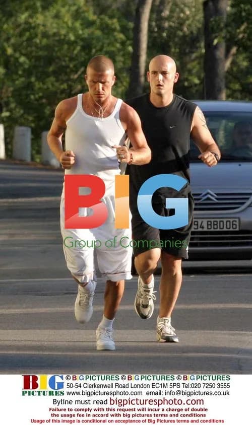 David Beckham Jogging in France