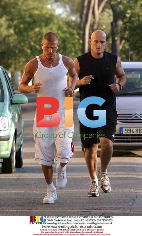 David Beckham Jogging in France