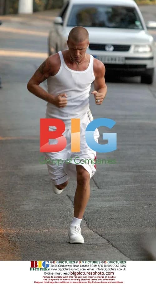 David Beckham Jogging in France