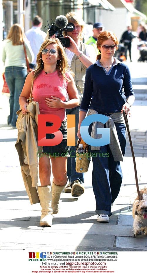 Geri Halliwell with dog Harry in London