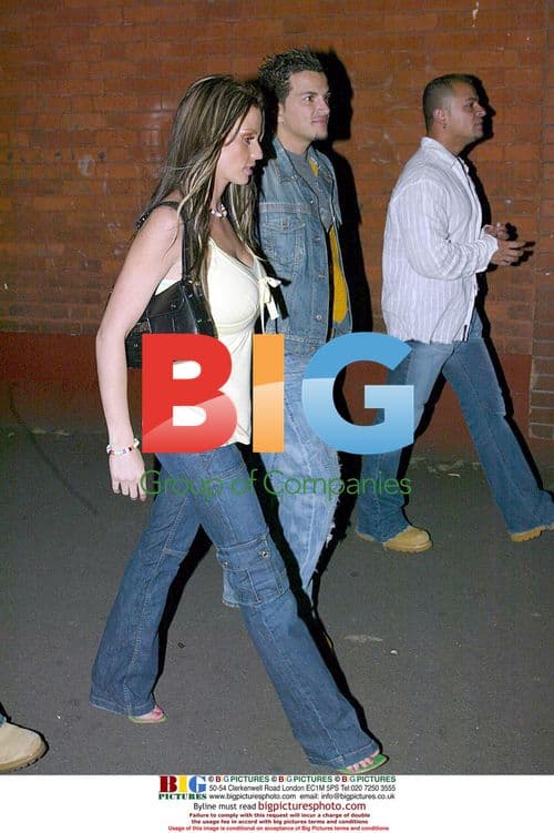 Singer Peter Andre and girlfriend Jordan backstage