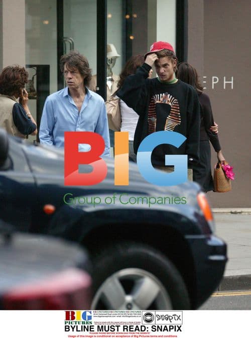 Mick Jagger and son James shopping in Chelsea