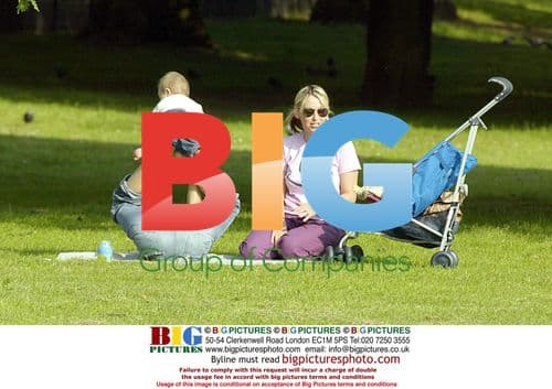 Celebrities Natalie Appleton and Donna Air with Babies