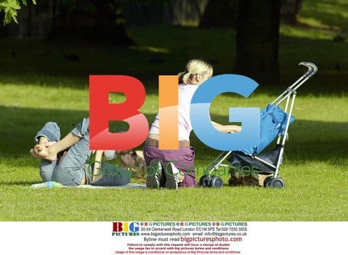 Celebrities Mums Natalie Appleton and Donna Air in Park