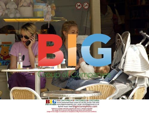 Celebrities Natalie Appleton and Donna Air in Park with Babies