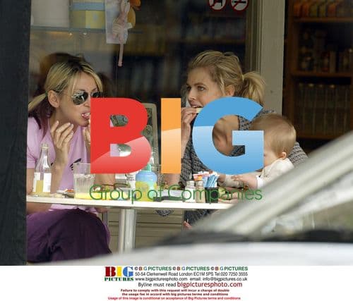 Celebrities Natalie Appleton and Donna Air with Babies