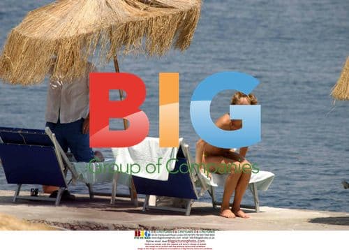 Eva Herzigova and Mick Davis on Ischia Beach