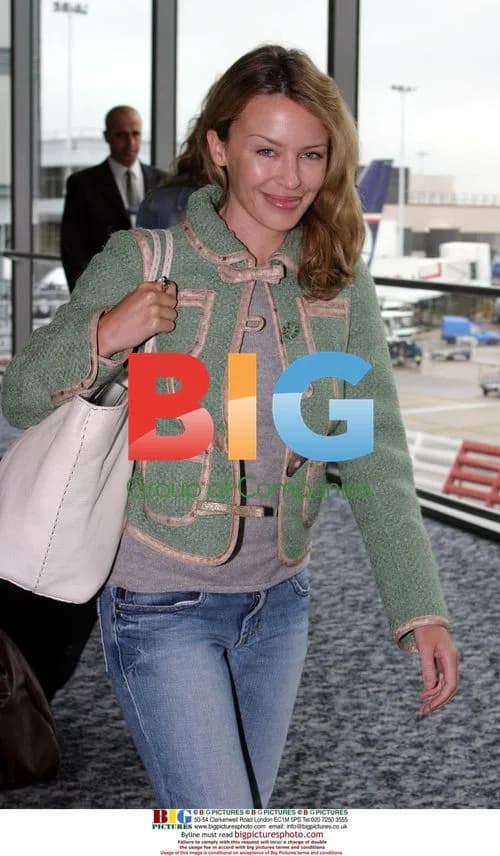 Kylie Minogue at Heathrow Airport