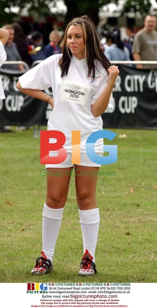Singer Michelle Heaton at Celebrity Football Tournament
