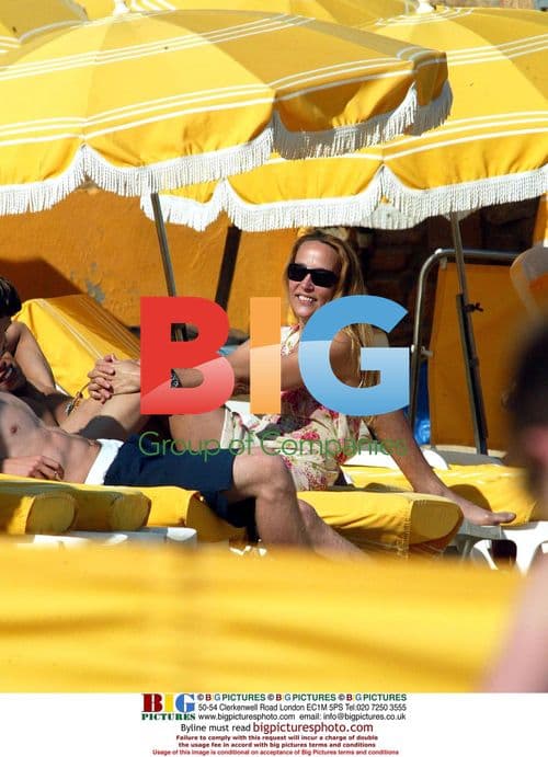 Jerry Hall on Holiday in France