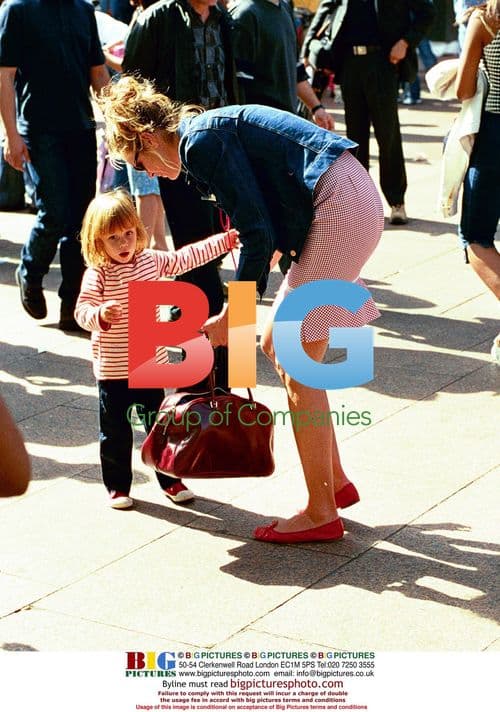 Elle Macpherson and Baby Flynn in London