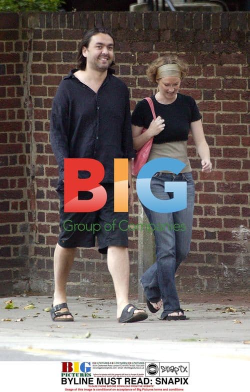 Jez Butterworth with girlfriend in London