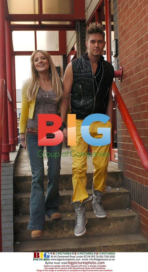 Phixx's Andrew Kinlochan with Pop Idol's Hayley Evetts