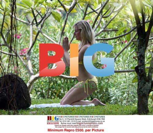 Abi Titmuss Yoga on Beach