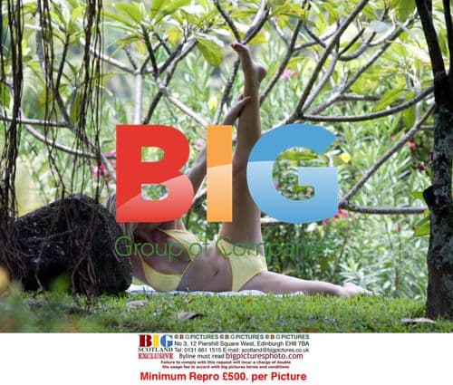 Abi Titmuss Yoga on Beach