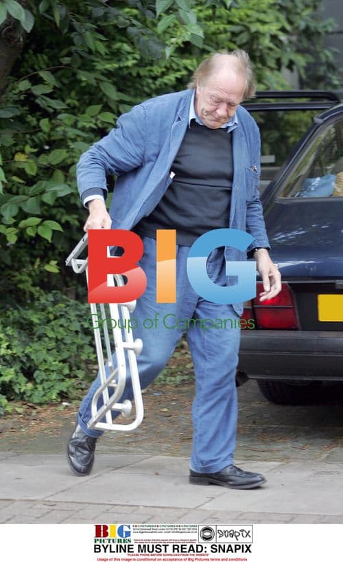 Michael Gambon spotted enjoying coffee and croissant