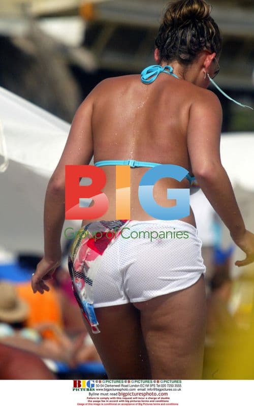 Charlotte Church on Beach Vacation