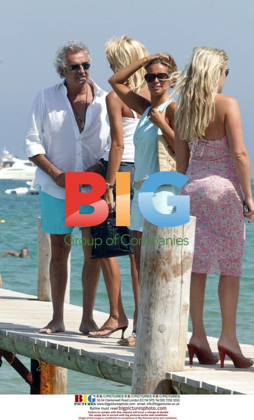 Flavio Briatore Renault F1 Boss on Vacation with Ladies