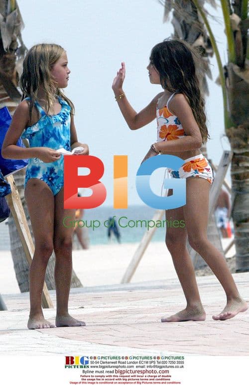 Madonna's daughter Lourdes at beach in Miami