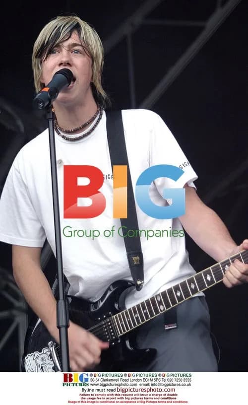 James Bourne of Busted on stage at Party In The Park