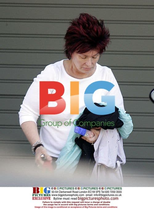 Sharon Osbourne arriving home in Malibu