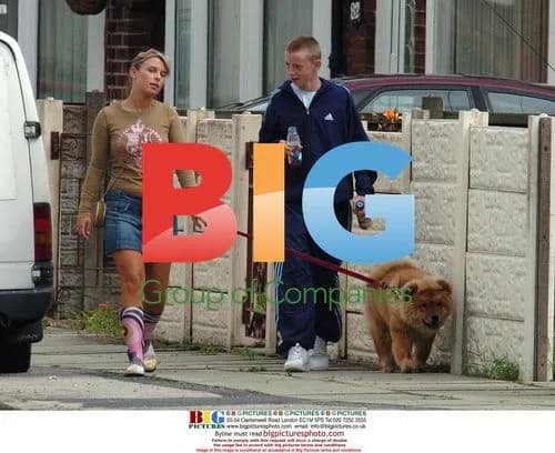 Coleen McLoughlin Walks Dog